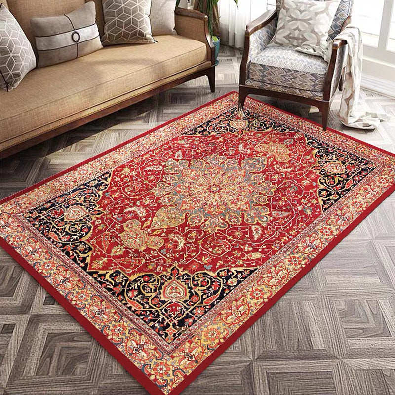 Turkish Persian-Style Rug – Vintage Non-Slip Carpet for Living Room & Bedroom