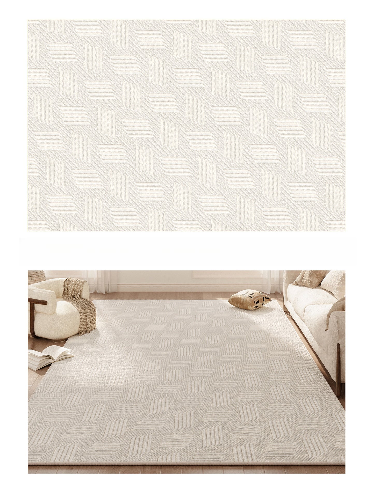 Luxury Solid Color Rug – Modern Living Room & Tea Table Carpet