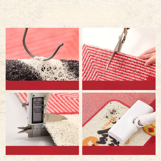 Red Festive Entryway Mat – Durable, Anti-Slip, Easy-Care