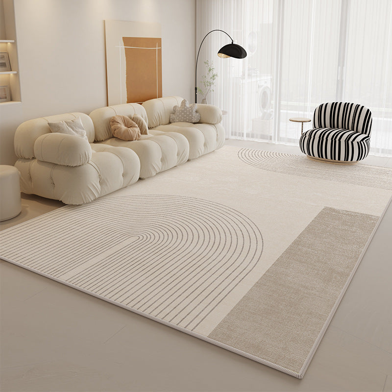 Minimalist Cream Plush Carpet – Waterproof & Anti-Stain
