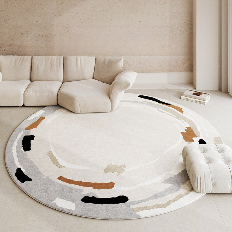 Round Bedroom Rug – Waterproof, Stain-Resistant, Easy-to-Clean Thickened Floor Mat