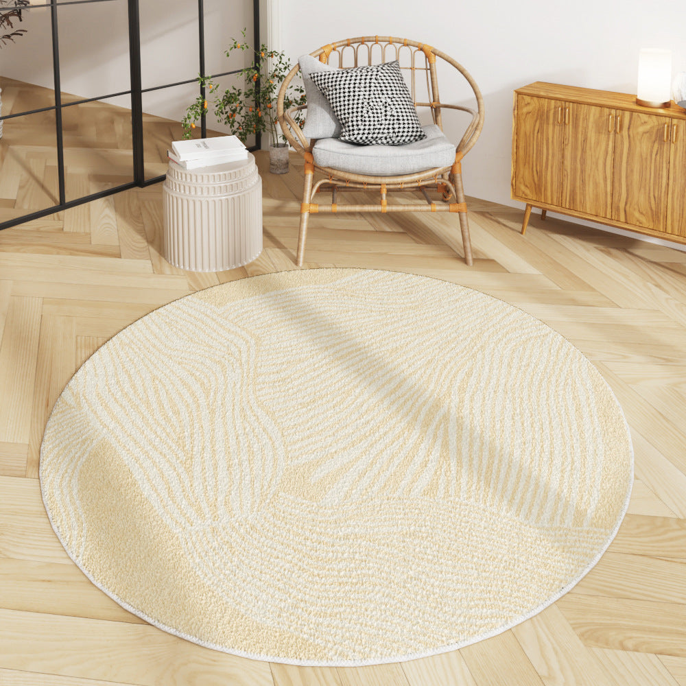 Wabi-Sabi Round Rug – Minimalist Japanese & Nordic Style for Living Room & Bedroom