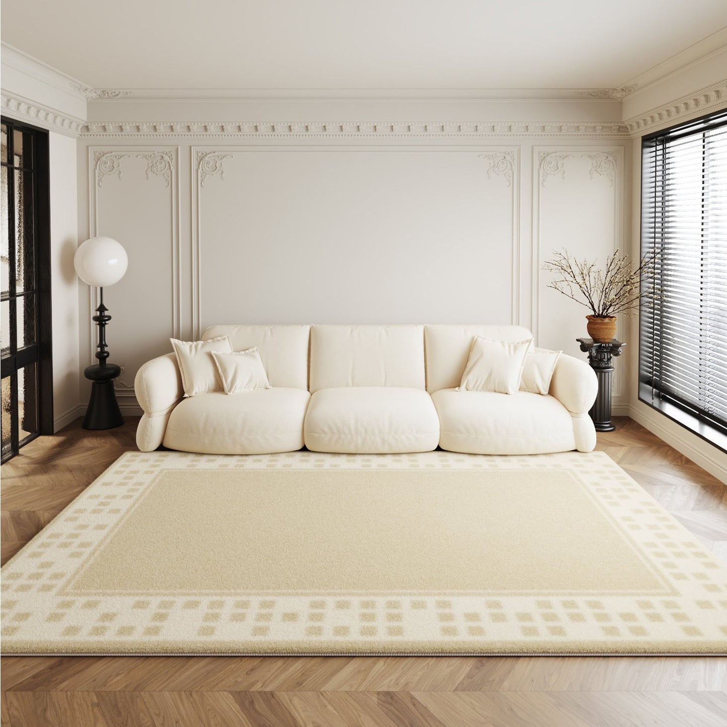 French-Style Cream Carpet – Soft Faux Cashmere Rug 2025