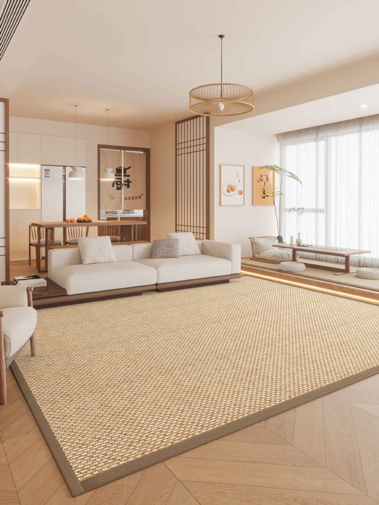 Summer Bamboo Mat Rug – Japanese Tatami Style Cooling Floor Mat