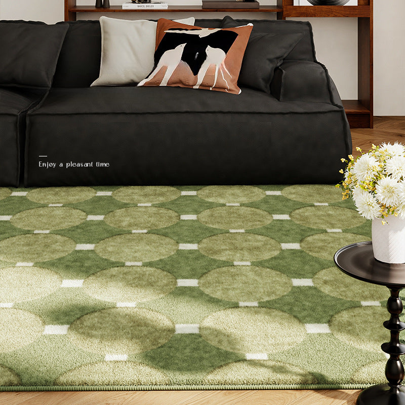 2025 New Green Faux Cashmere Rug – Easy-Care, Stain-Resistant