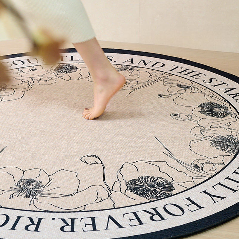Plush Round Rug – Waterproof, Thick, French-Inspired Rug