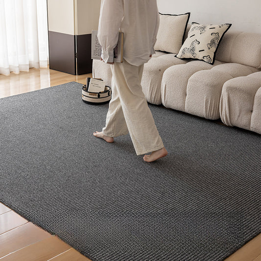 Black Rug – Durable & Easy-to-Clean Faux Jute for Living Room & Bedroom