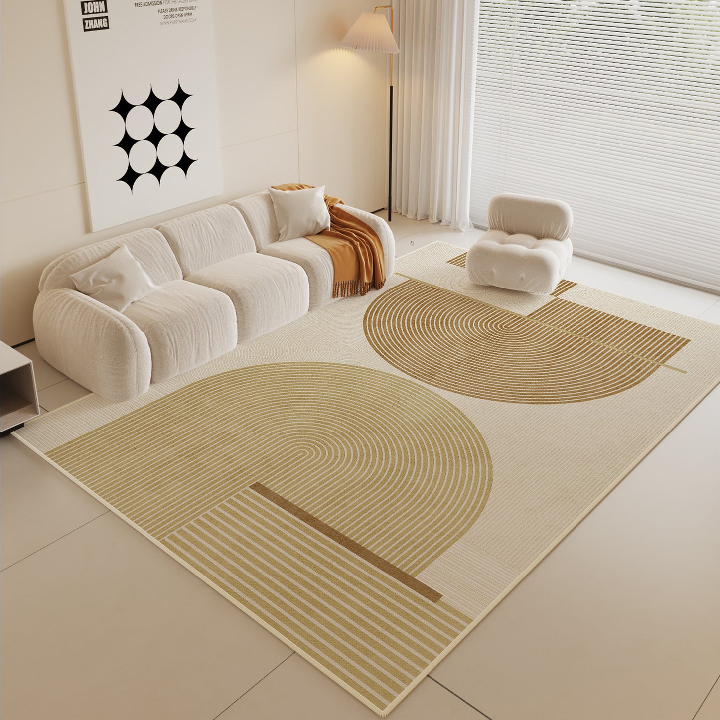 2025 French Minimalist Rug – Waterproof, Easy-Care