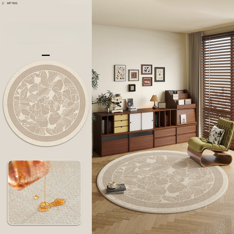 Plush Round Rug – Waterproof, Thick, French-Inspired Rug