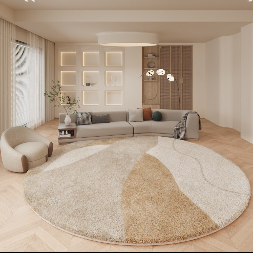 Modern Round Rug – Minimalist Nordic Design for Living Rooms