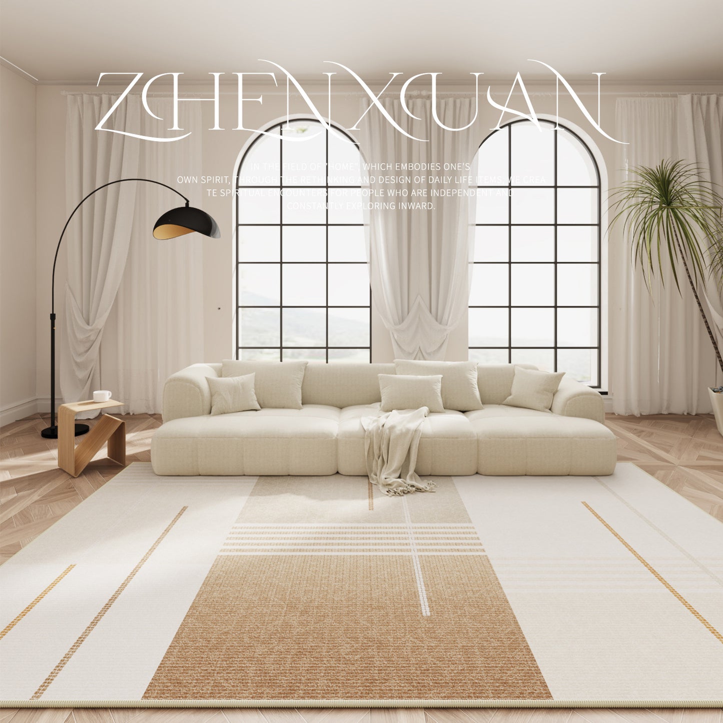 Luxe Solid Color Rug – Stain-Resistant, Anti-Slip, Multi-Functional