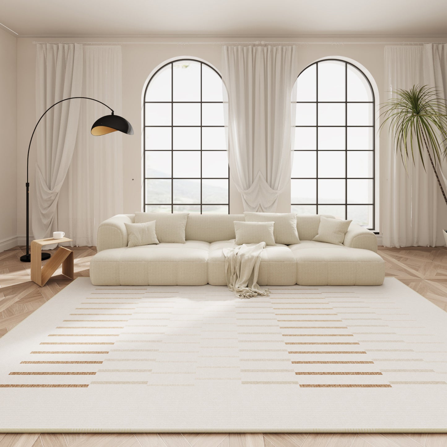 Luxe Solid Color Rug – Stain-Resistant, Anti-Slip, Multi-Functional