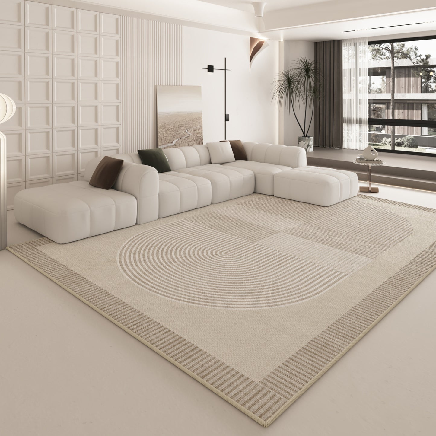 Luxe Cream Rug – Anti-Slip, Modern Minimalist
