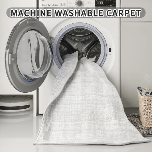 Washable Retro Rug – Faux Cashmere, Vintage Style