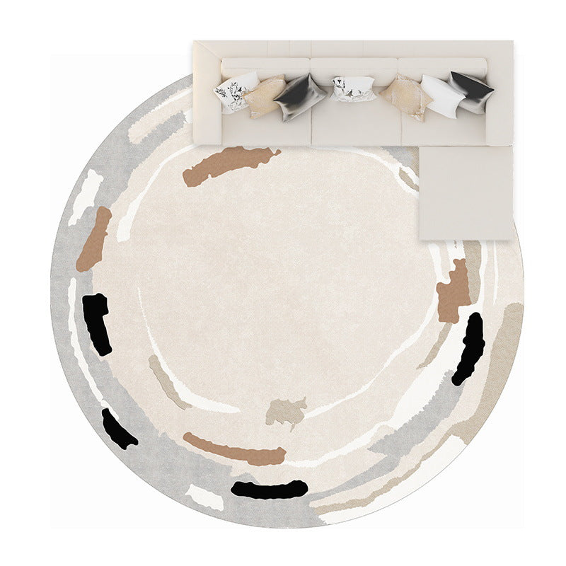 Round Bedroom Rug – Waterproof, Stain-Resistant, Easy-to-Clean Thickened Floor Mat