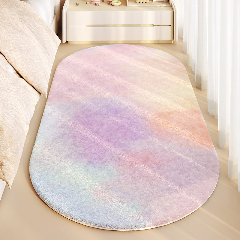 Cartoon Plush Bedside Rug – Soft & Non-Slip Kids’ Room Carpet