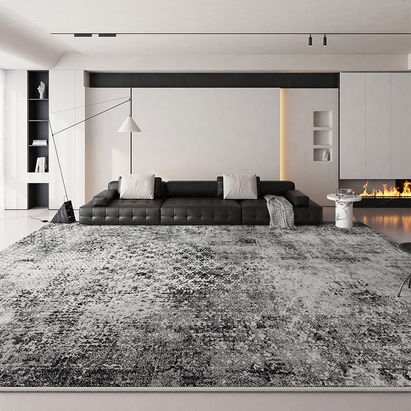 2025 Black Modern Rug – Waterproof, Low-Maintenance