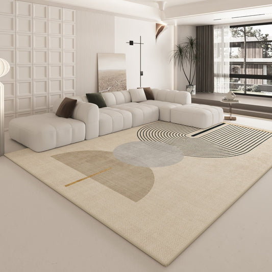 Cream Luxury Rug – Non-Slip Modern Minimalist Living Room Carpet
