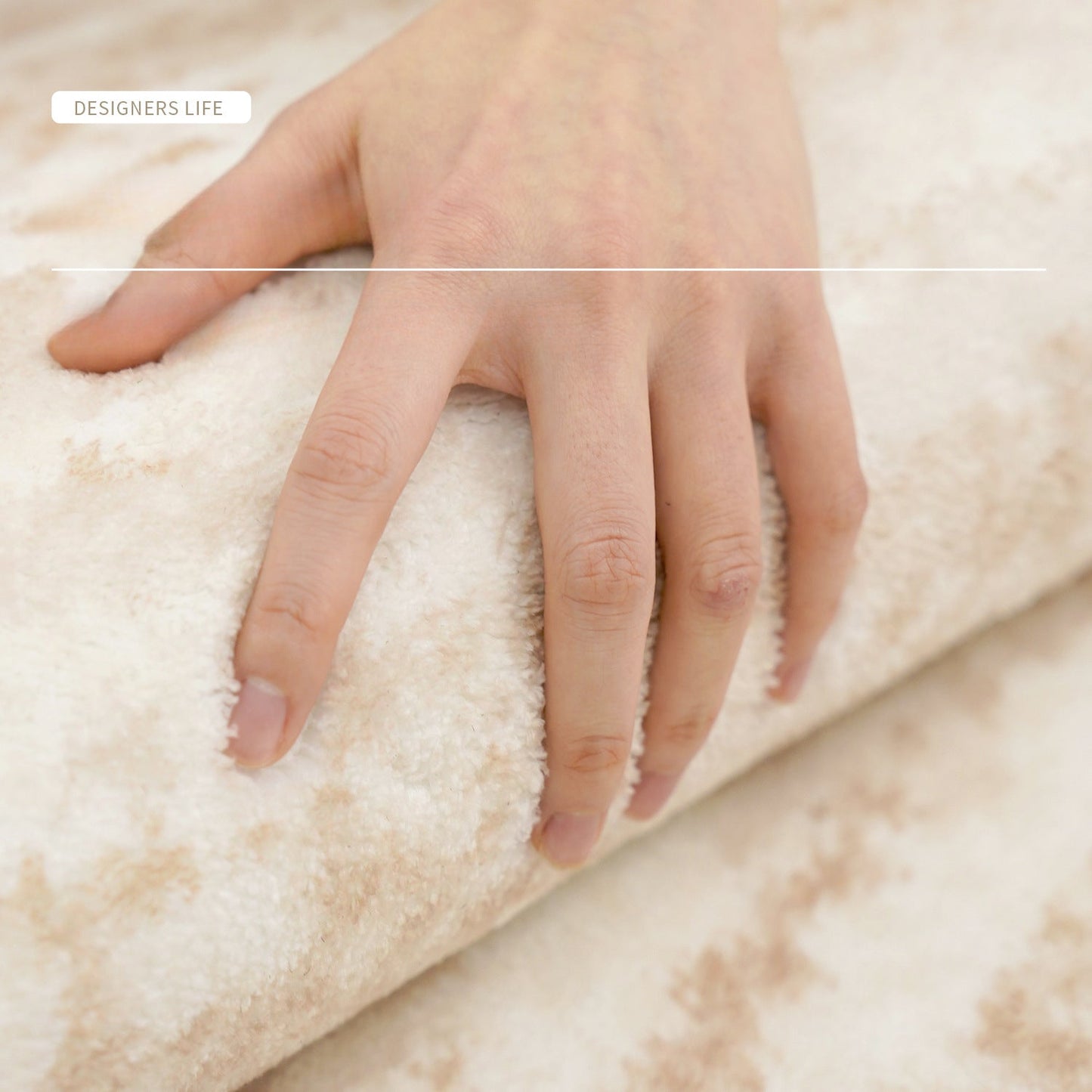 Thickened Cream Lambswool Rug – Living Room & Bedroom Carpet