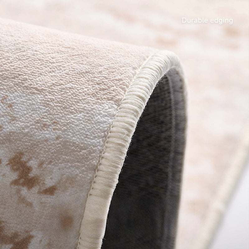 Round Faux Cashmere Rug – Soft, Non-Slip Carpet for Living Room, Office & Bedroom