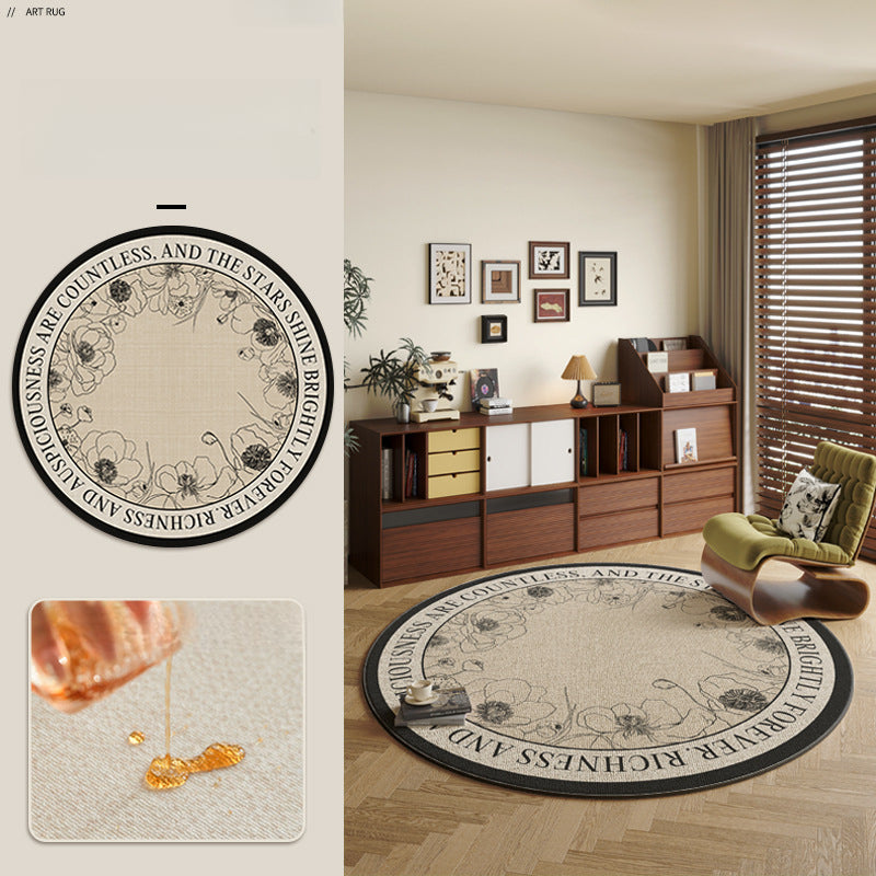 Plush Round Rug – Waterproof, Thick, French-Inspired Rug