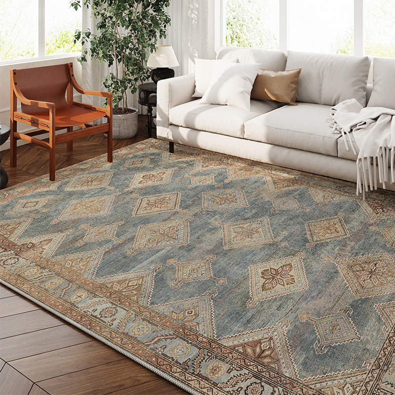 Washable Retro Rug – Faux Cashmere, Vintage Style