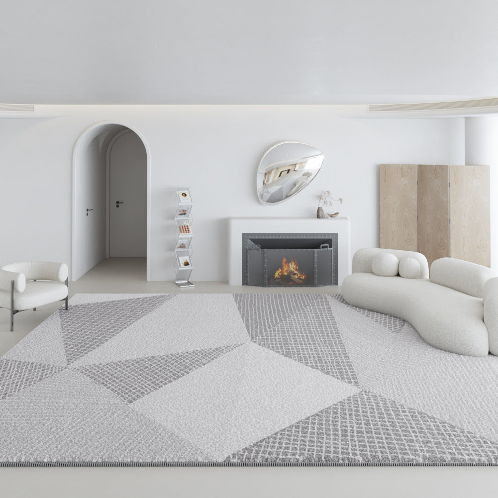 Plush Modern Area Rug – Non-Slip Carpet for Living Room & Bedroom