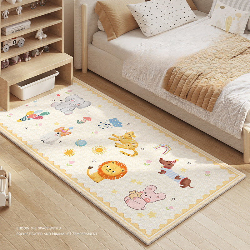 Cartoon Bedside Rug – Soft & Thick Kids' Room Carpet
