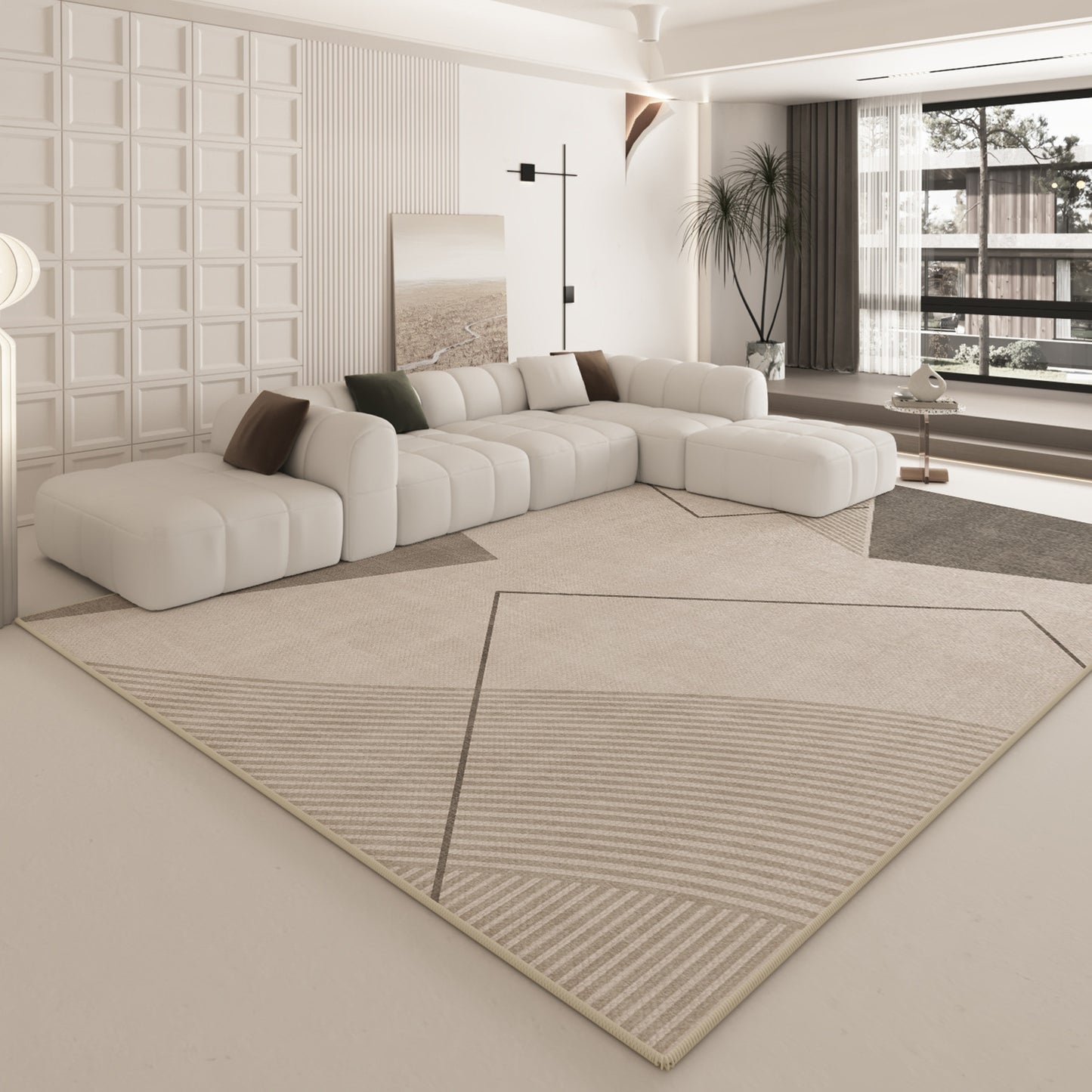 Luxe Cream Rug – Anti-Slip, Modern Minimalist