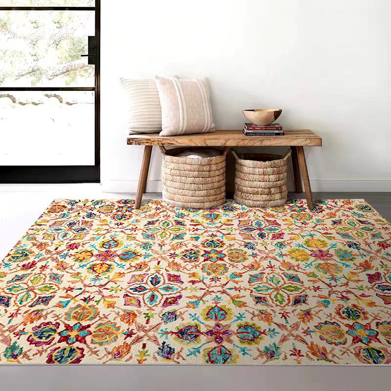 Vintage Boho Rug – Soft Faux Wool American Country Carpet