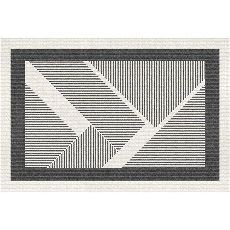 Black Minimalist Rug – Luxe, Stain-Resistant, Easy-Care