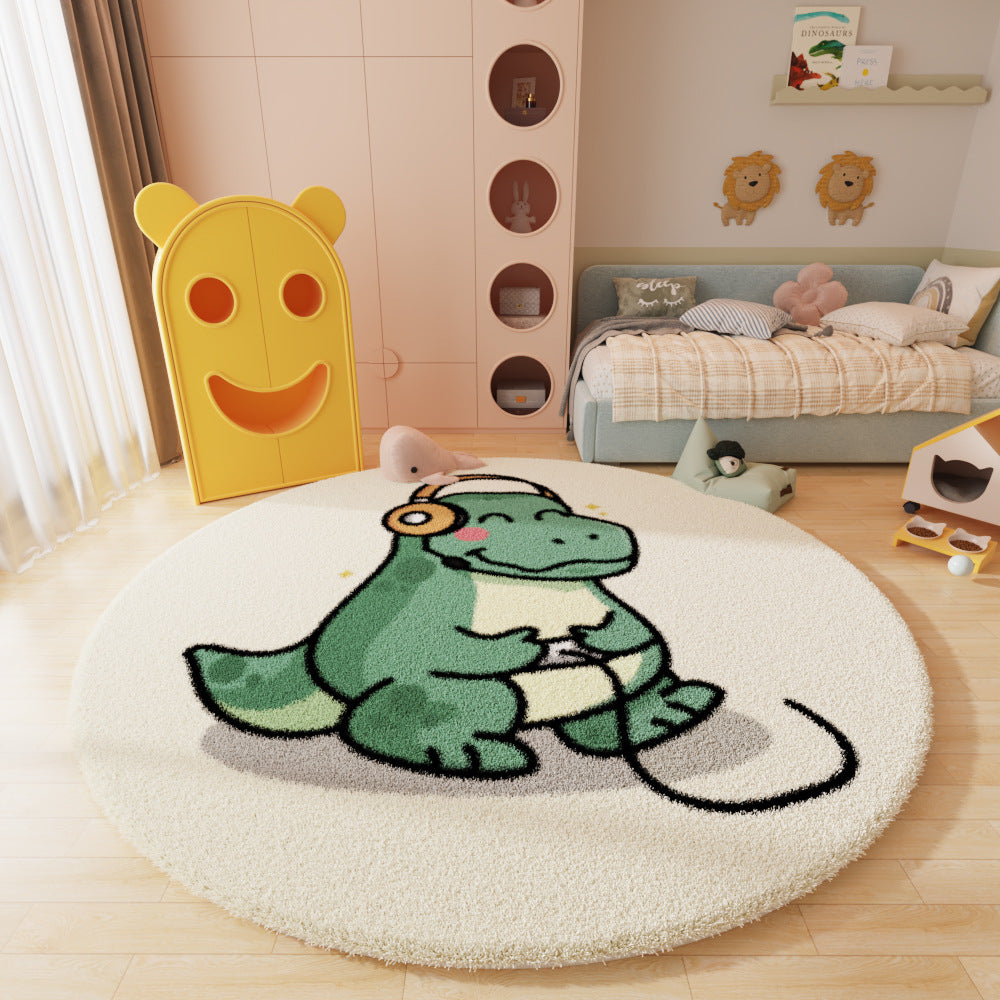 Cartoon Round Area Rug – Living Room, Study, Kids, Nordic Minimalist, Bedside Carpet