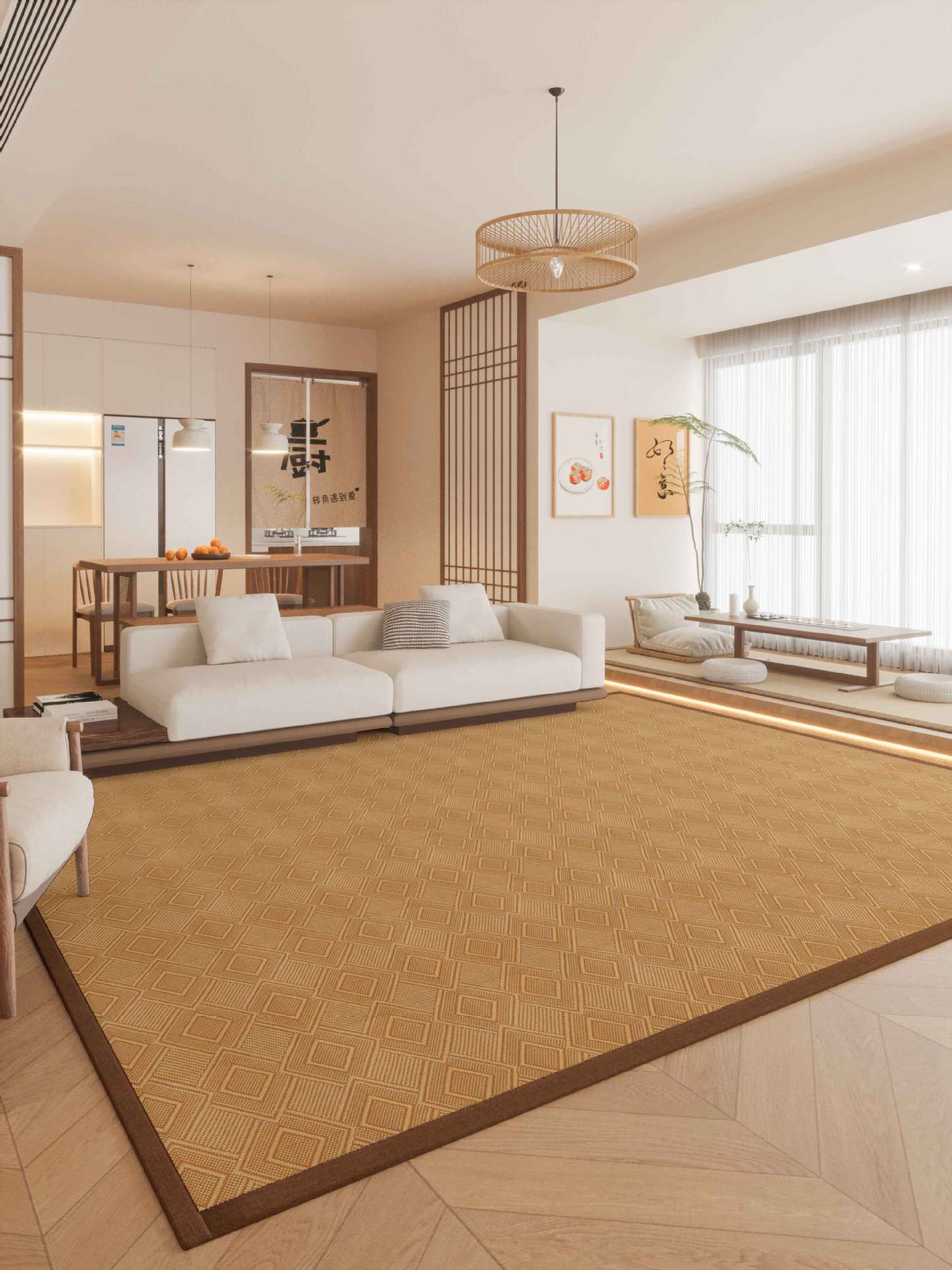 Summer Bamboo Mat Rug – Japanese Tatami Style Cooling Floor Mat
