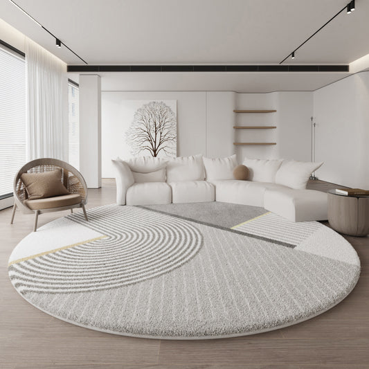 Luxury Round Rug – Minimalist Sofa, Bedroom & Office Mat