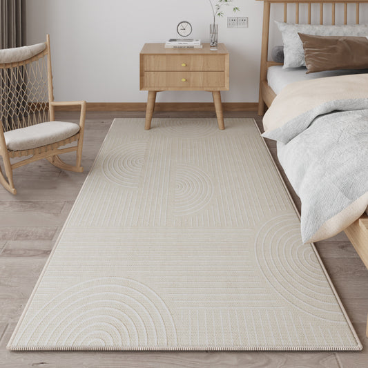 Wooden Style Bedroom Bedside Rug – Full Coverage Rectangular Floor Mat for Tatami Rooms