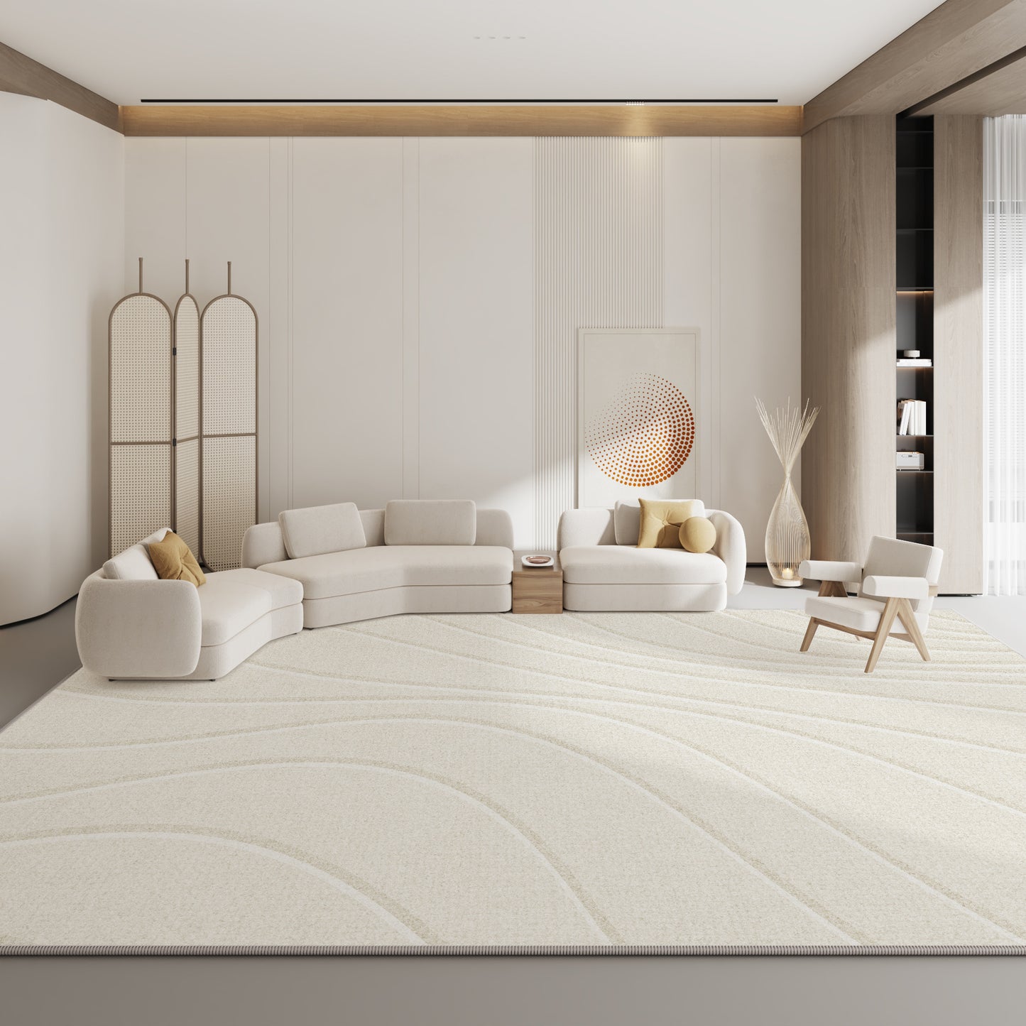 2025 New Modern Circle Plush Rug – Anti-Slip, Water-Resistant, Dirt-Resistant