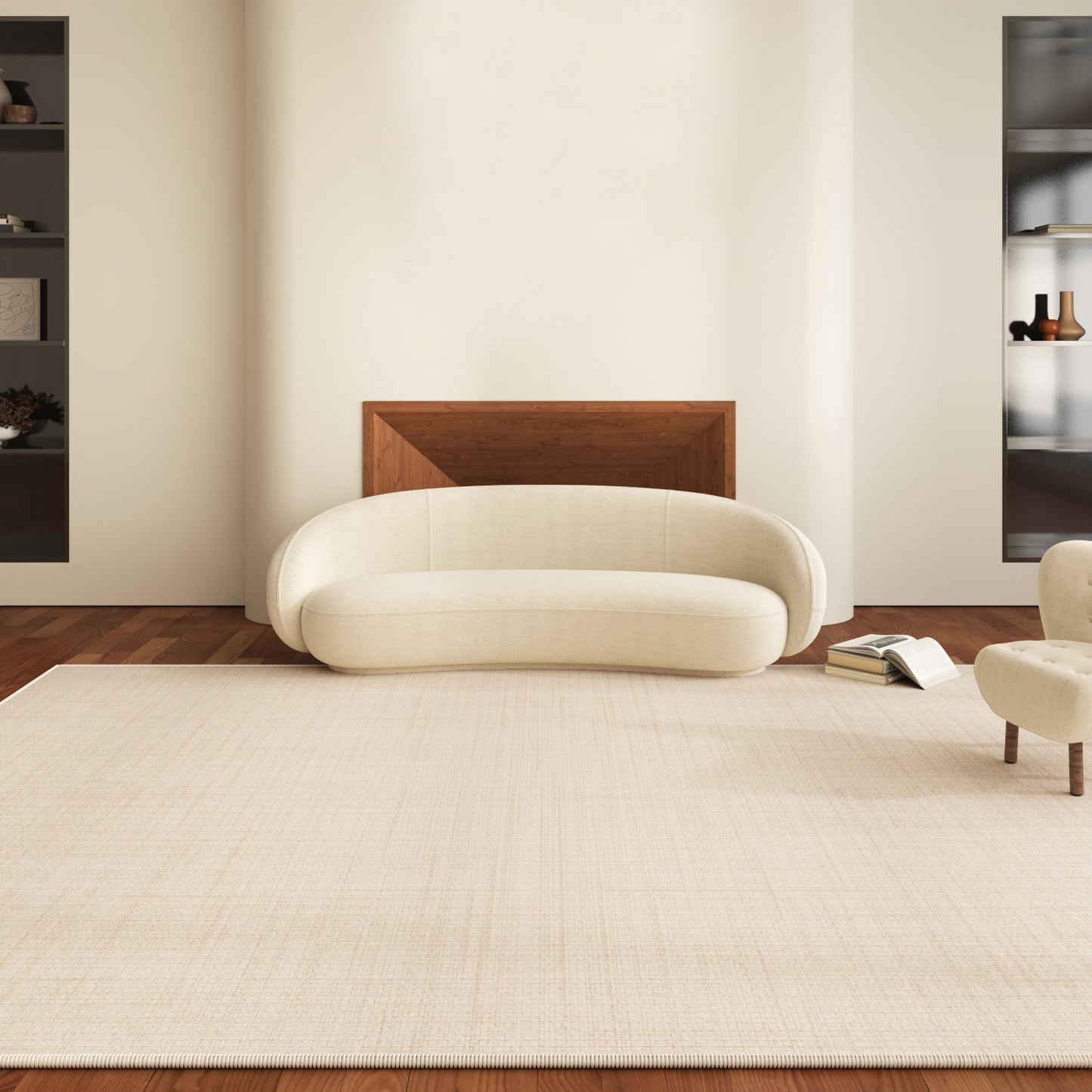 Wabi-Sabi Linen Rug – Stain-Resistant, Minimalist Rug