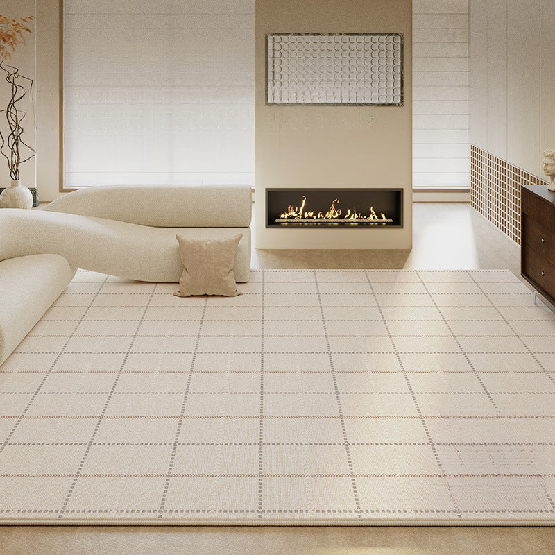 2025 French Cream Living Room Rug – Stain-Resistant, Luxe Rug
