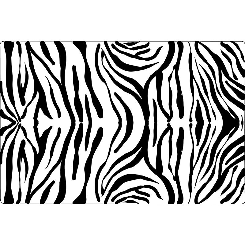 Faux Cashmere Rug – Black & White Tiger Stripe, Absorbent