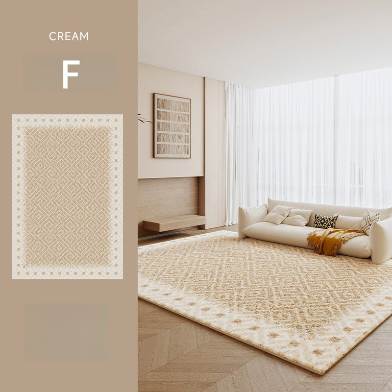 2025 Cream Faux Cashmere Rug – Soft, Stain-Resistant