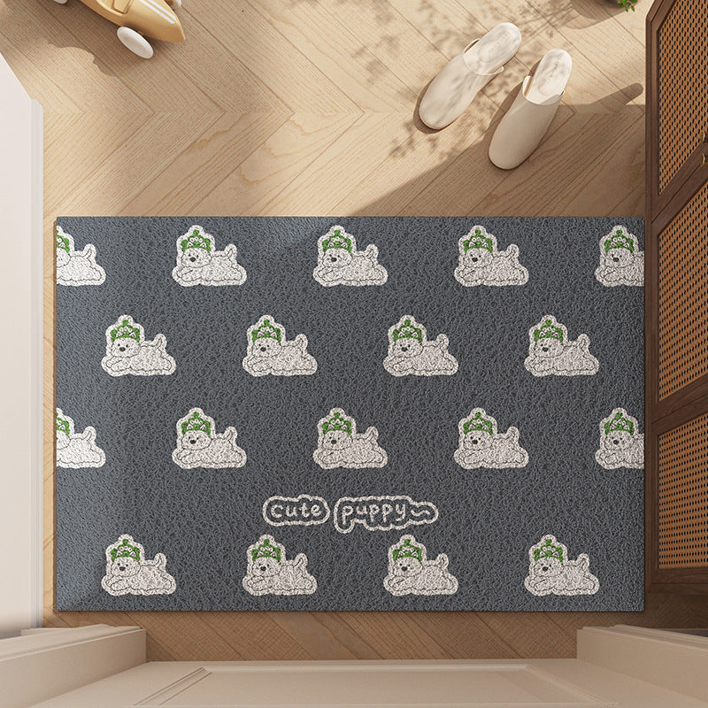 Cartoon PVC Entryway Doormat – Durable, Wash-Free, Cuttable, Non-Slip Indoor Rug