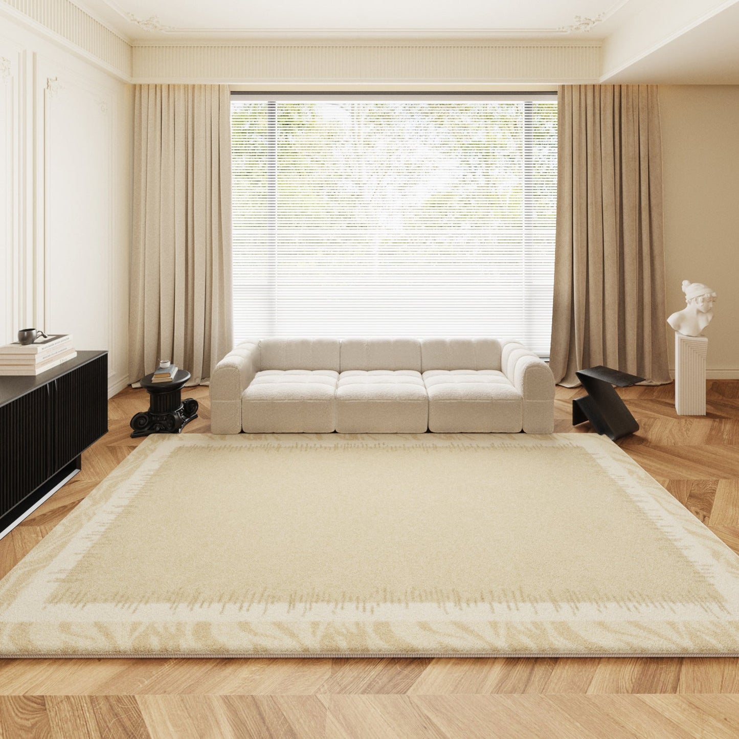 French-Style Cream Carpet – Soft Faux Cashmere Rug 2025