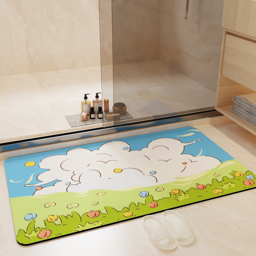 New Absorbent Quick-Dry Bathroom Rug – Non-Slip, Oil-Resistant Door Mat & Pet Pad