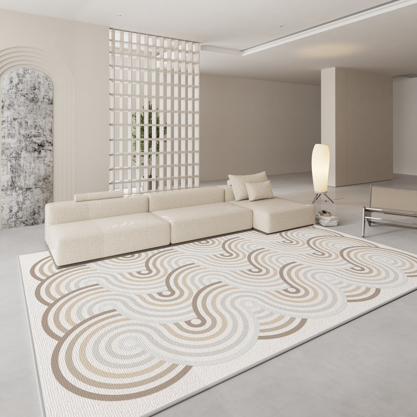 Cream-Style Back-Soft Living Room & Bedroom Carpet