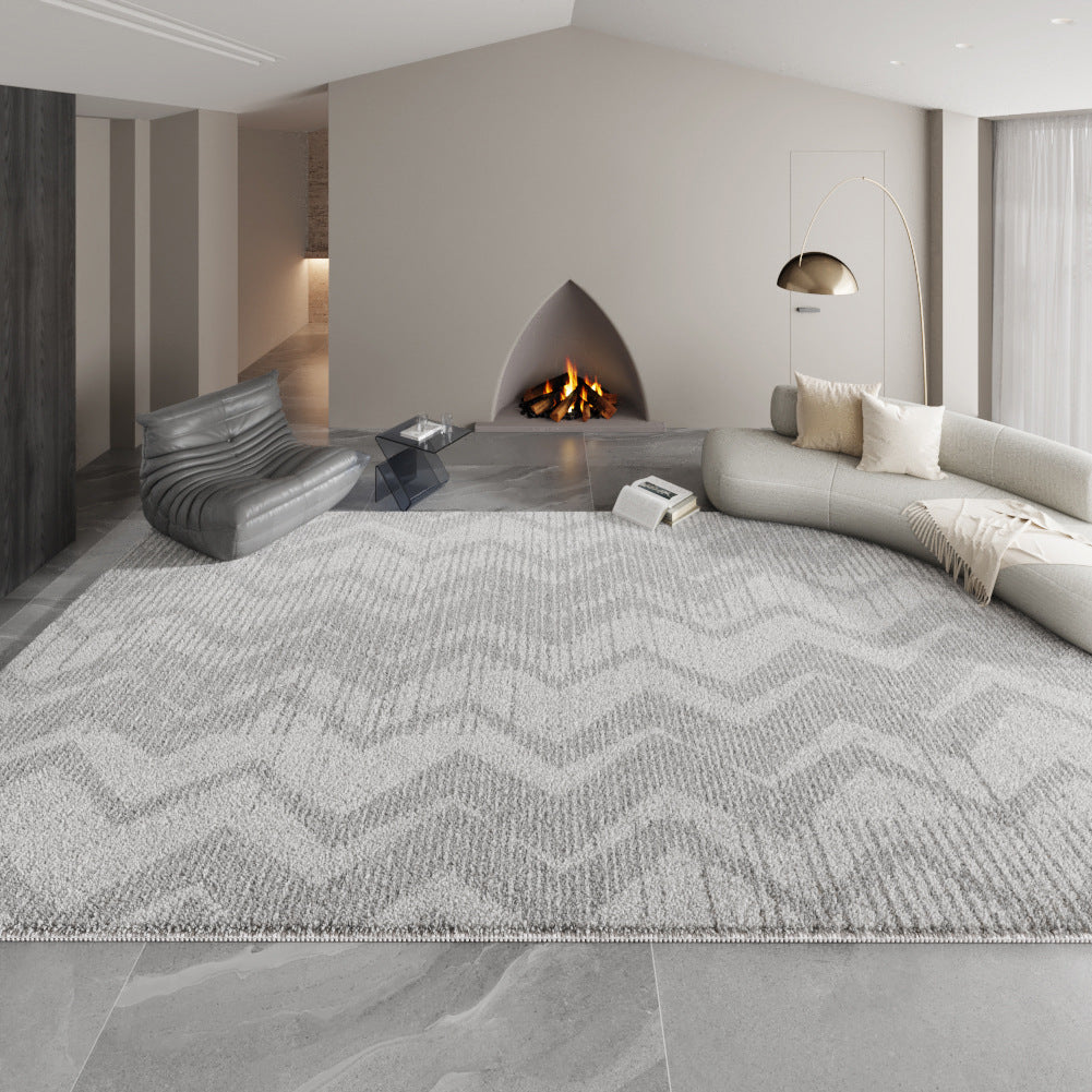 Modern Minimalist Thickened Lambswool Rug – Living Room & Bedroom Carpet
