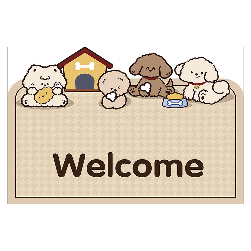 Durable Cartoon Entryway Mat – PVC Stain-Resistant & Cuttable Door Rug