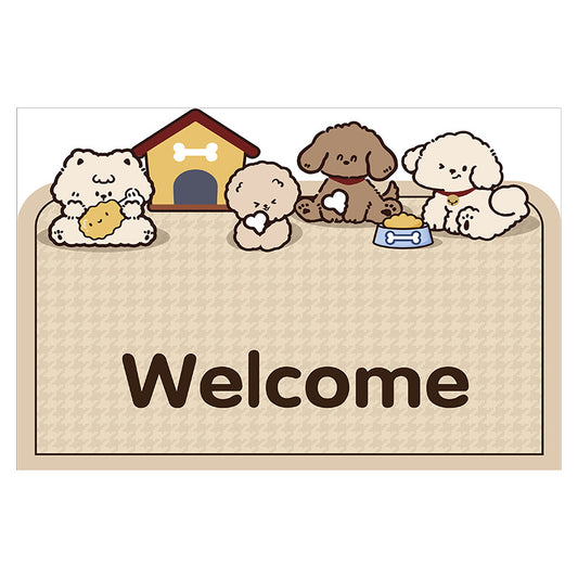 Durable Cartoon Entryway Mat – PVC Stain-Resistant & Cuttable Door Rug