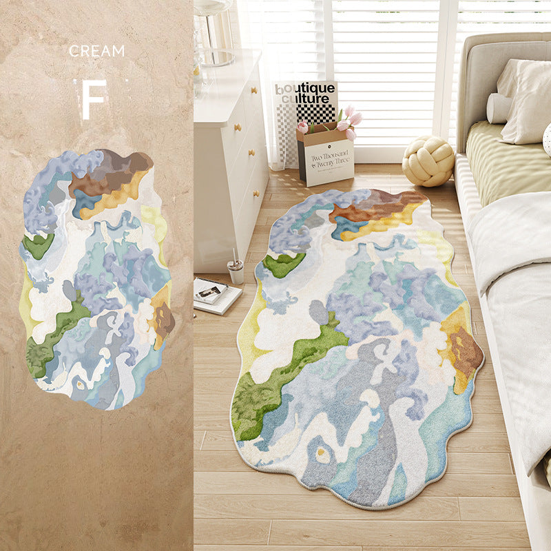 Moss-Inspired Rug – Unique Shape, Plush, Stain-Resistant