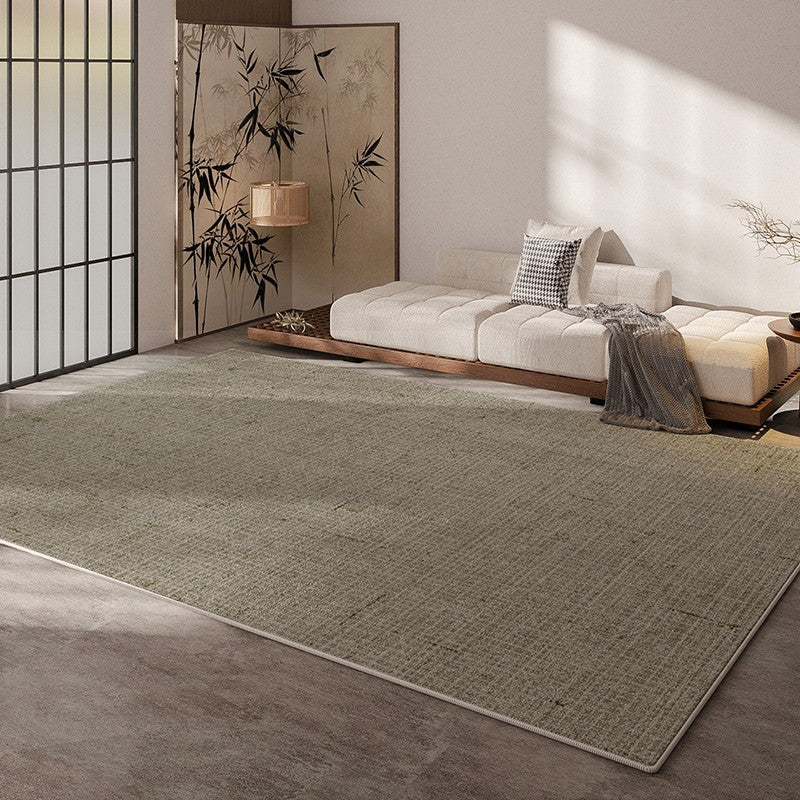 Solid Color Rug – Minimalist Japanese Wabi-Sabi Style for Living Room & Bedroom