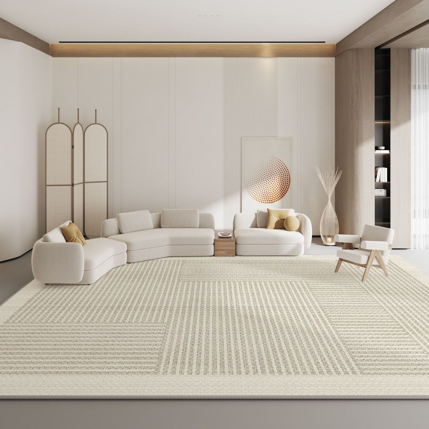 2025 New Modern Circle Plush Rug – Anti-Slip, Water-Resistant, Dirt-Resistant